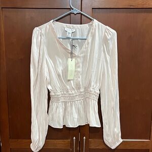 Rachel Zoe Blush Long Sleeve Blouse